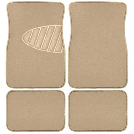 Unique Accessories Unique Accessories 78916 Tan Carpet Floor Mat With Heal Pad; 4 Piece 202403